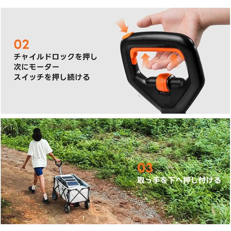 Litheli 電動キャリーワゴン W1 Pro 66352 電気駆動 速度調節 防水