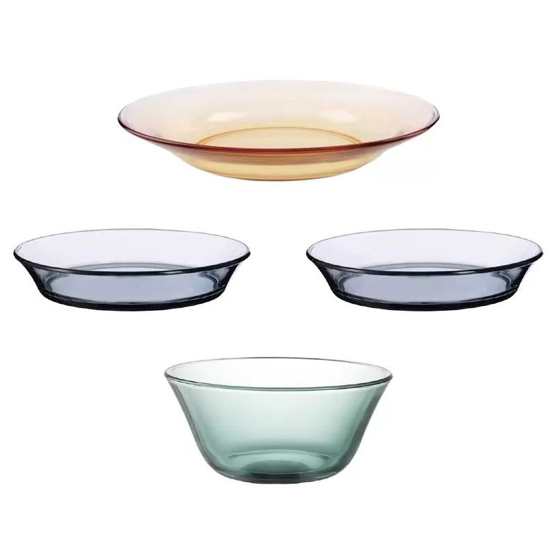 PYREX（パイレックス） カラー ガラス ディナーウェア 8点 セット