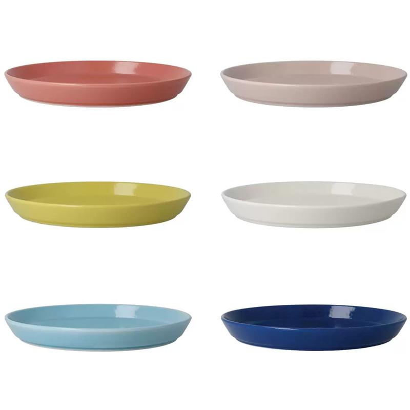 美濃焼 フラットリムプレート 6枚 67308 レンジ 食洗器 19.1×H2.3cm