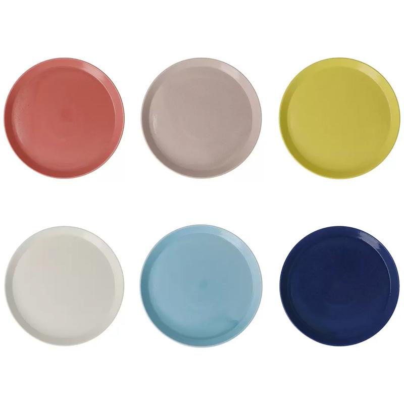 美濃焼 フラットリムプレート 6枚 67308 レンジ 食洗器 19.1×H2.3cm