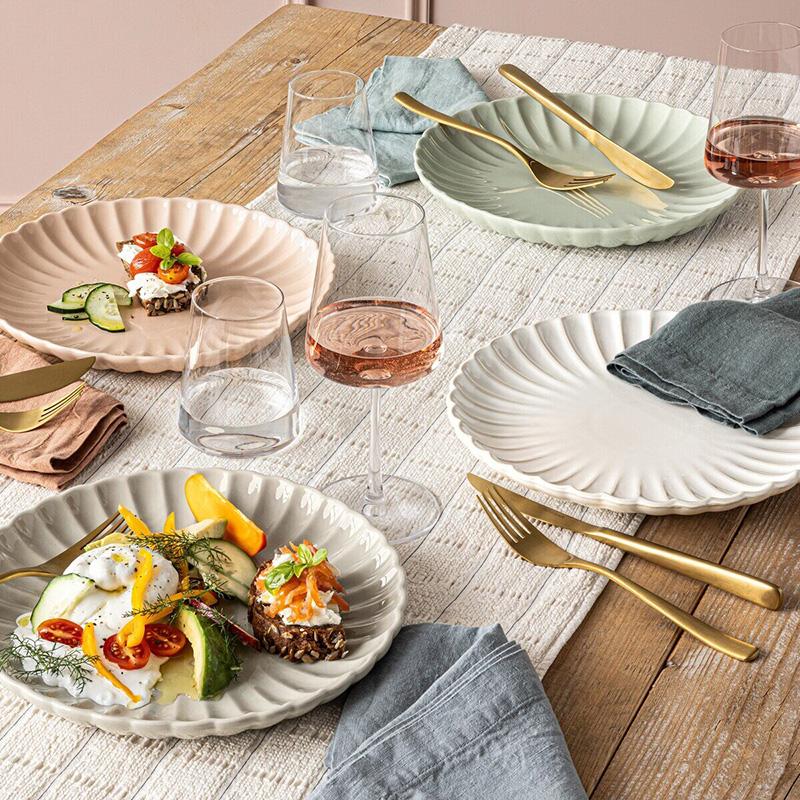 over&back オーバーアンドバック スカラップ ディナープレート 4枚