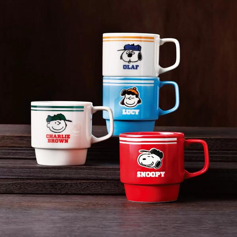 SNOOPY（スヌーピー） スタッキング マグ 4個 70477 レンジ 食洗器
