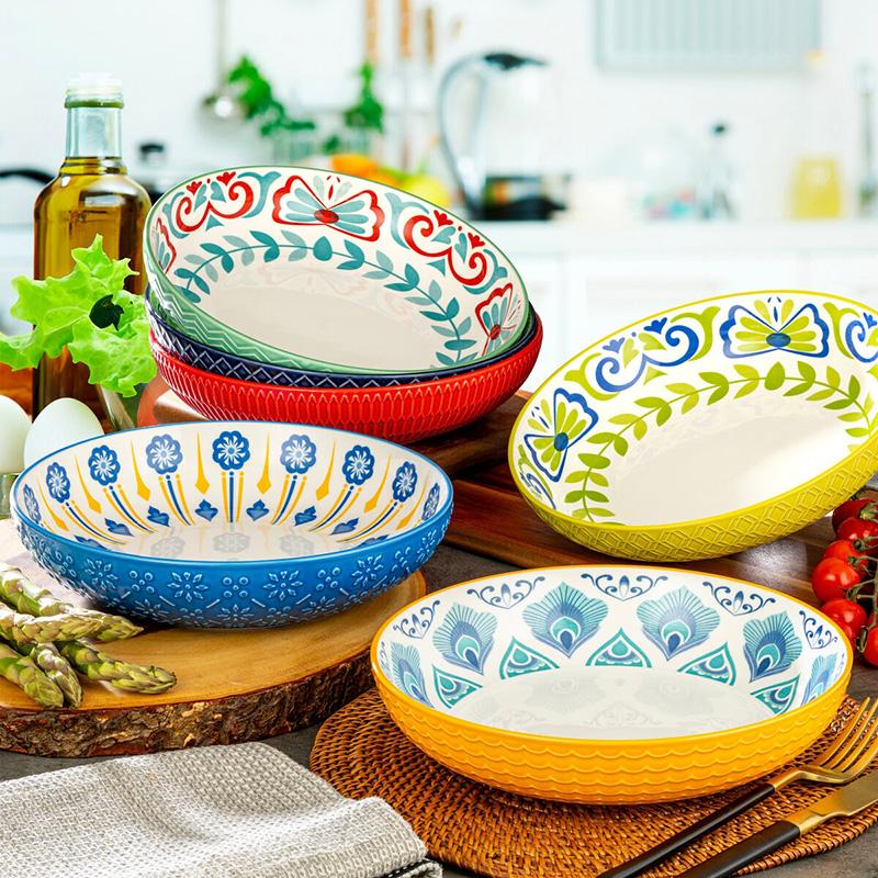 すべて新品！9点セット！北欧デザイン！パスタ皿、スープボウル、丼、グラタン皿 パスタボウル 6枚 セット 71105 デザイン レンジ 食器洗浄機 北欧