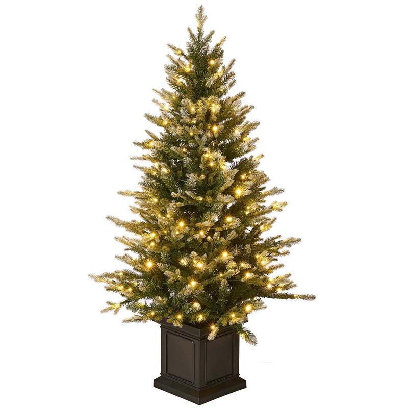 クリスマスツリー 約137cm LED 200球 73740 植木鉢 小さめ コンパクト