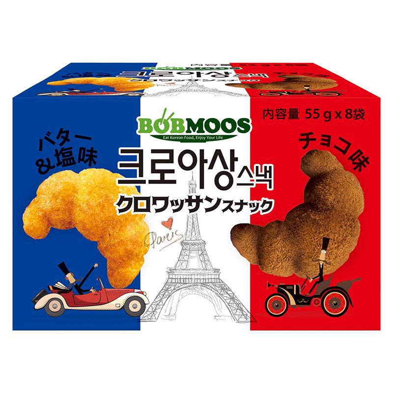 BOBMOOS クロワッサン スナック 55gx8 76318 チョコ クッキー 大容量