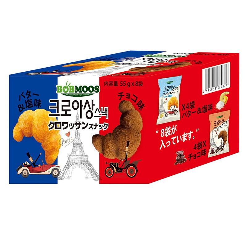 BOBMOOS クロワッサン スナック 55gx8 76318 チョコ クッキー 大容量