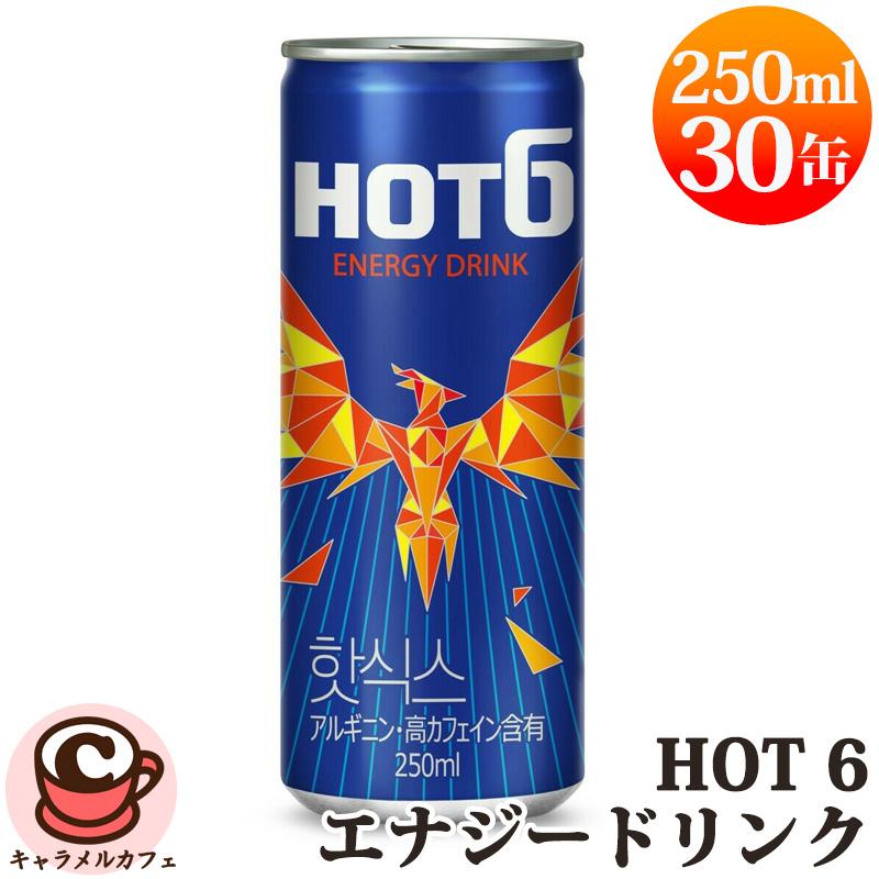 HOT 6 エナジードリンク オリジナル 250ml 30缶 79310 韓国 アルギニン