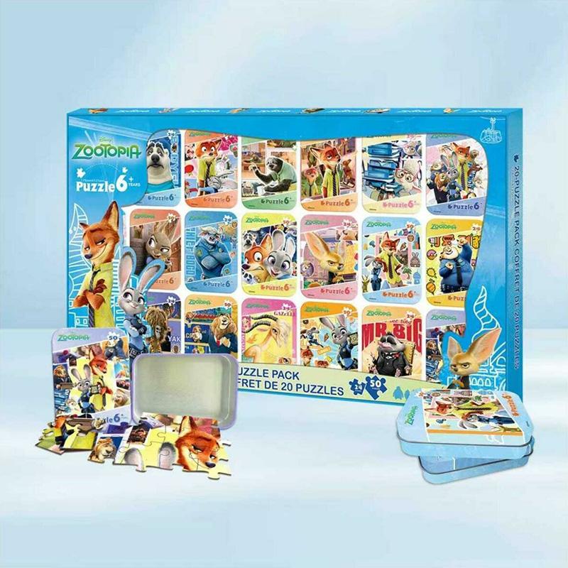 ズートピア Disney ディズニー パズル 缶 20缶セット 81564 ブリキ箱