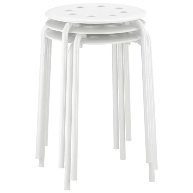 イケア（IKEA） MARIUS マリウス スツール ホワイト 組立式 丸椅子