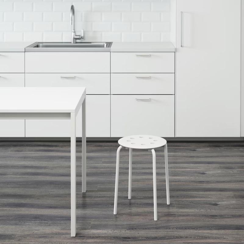 イケア（IKEA） MARIUS マリウス スツール ホワイト 組立式 丸椅子