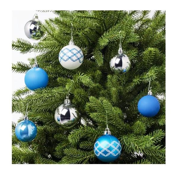 送料無料 Ikea イケア Vinterfest ヴィンテルフェスト デコレーション ボール オーナメント 32個 セット ブルー ホワイト シルバーカラー Ikea キャラメルカフェストア 通販 Yahoo ショッピング