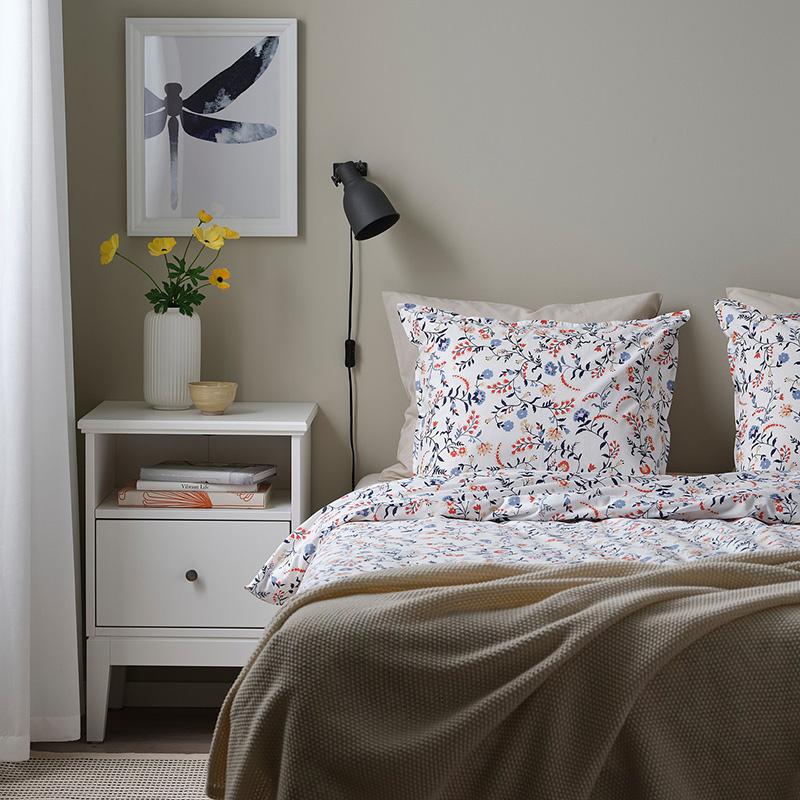 イケア（IKEA） ブルードクルスベール 掛け布団カバー 枕カバー セット