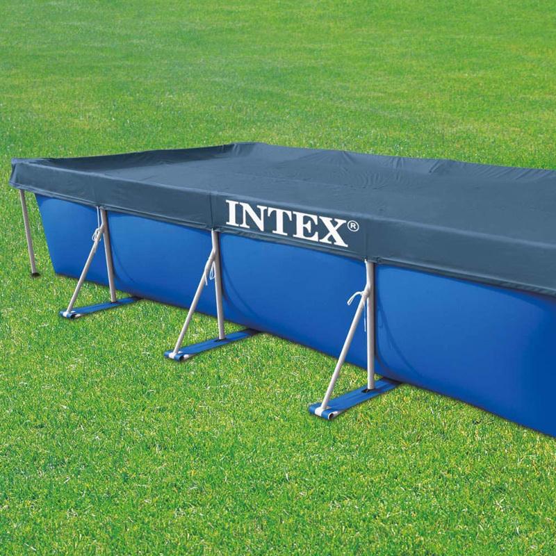 INTEX インテックス 450cm レクタングラー フレームプール 専用 カバー 28039 プールカバー COVER 450 × 220 cm カバーのみ 460x226x20cm 約4m｜caramelcafe｜04