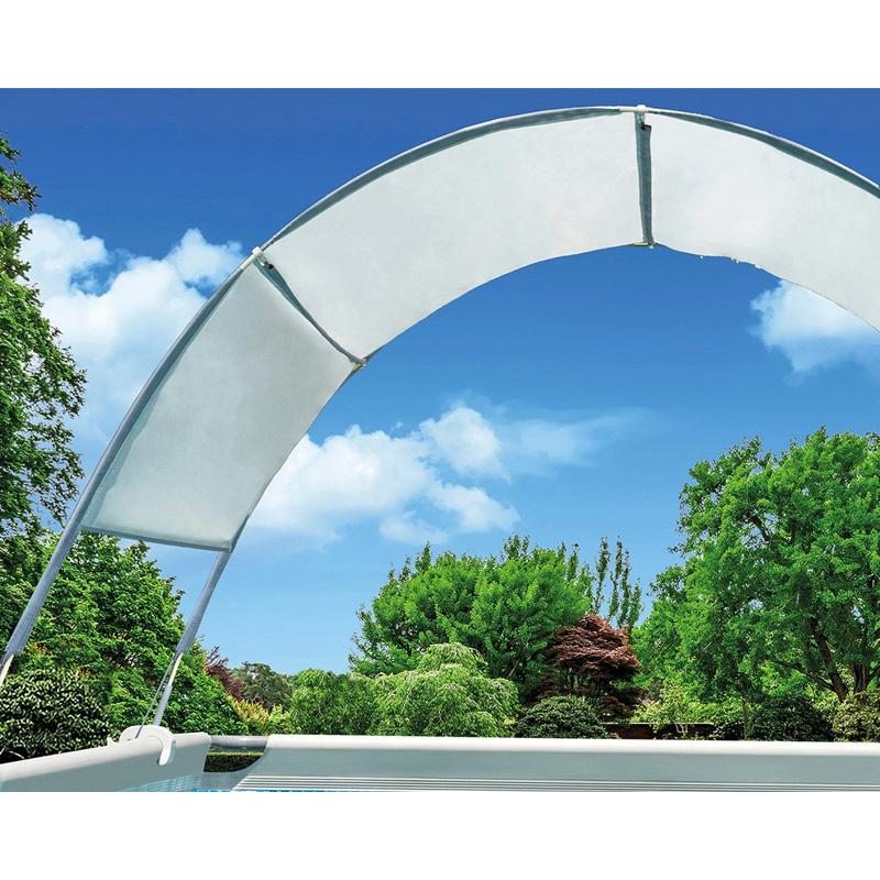 お値下げ INTEX インテックス 8点セット レクタングラー フレームプール 450 大型 屋根付き カバー付き クロス ポンプ カートリッジ はしご フットバス 家庭用 水遊び 【KU8683153644】(30420円)