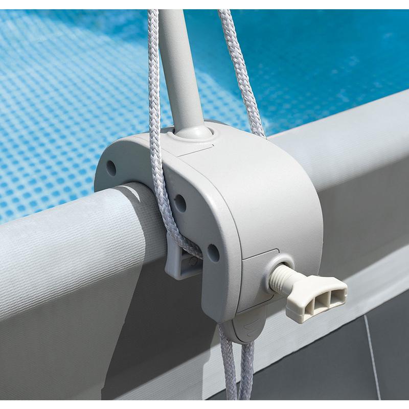 お値下げ INTEX インテックス 8点セット レクタングラー フレームプール 450 大型 屋根付き カバー付き クロス ポンプ カートリッジ はしご フットバス 家庭用 水遊び 【KU8683153644】(30420円)