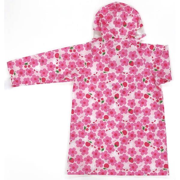 miffy ミッフィー 子供用 レインコート ピンク お花畑 110 120 cm フード 透明窓 ポケット 収納 通園 通学 カッパ 雨合羽 小学生 子供 防水 撥水 雨具 通販 | Miffy | 04