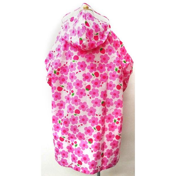 miffy ミッフィー 子供用 レインコート ピンク お花畑 110 120 cm フード 透明窓 ポケット 収納 通園 通学 カッパ 雨合羽 小学生 子供 防水 撥水 雨具 通販 | Miffy | 06