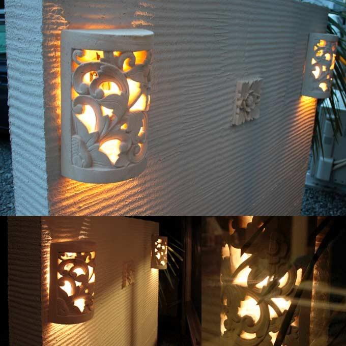 石のランプシェード 玄関灯 石の壁飾り アジアンガーデン バリ風 お庭 Stone5 35 アジアン雑貨 家具のカランカラン 通販 Yahoo ショッピング