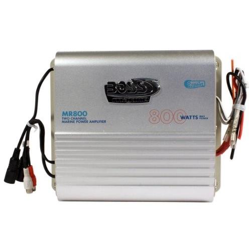 BOSS ボス MR800 800W 2Ch Class A/B マリンPower アンプWith Remote 