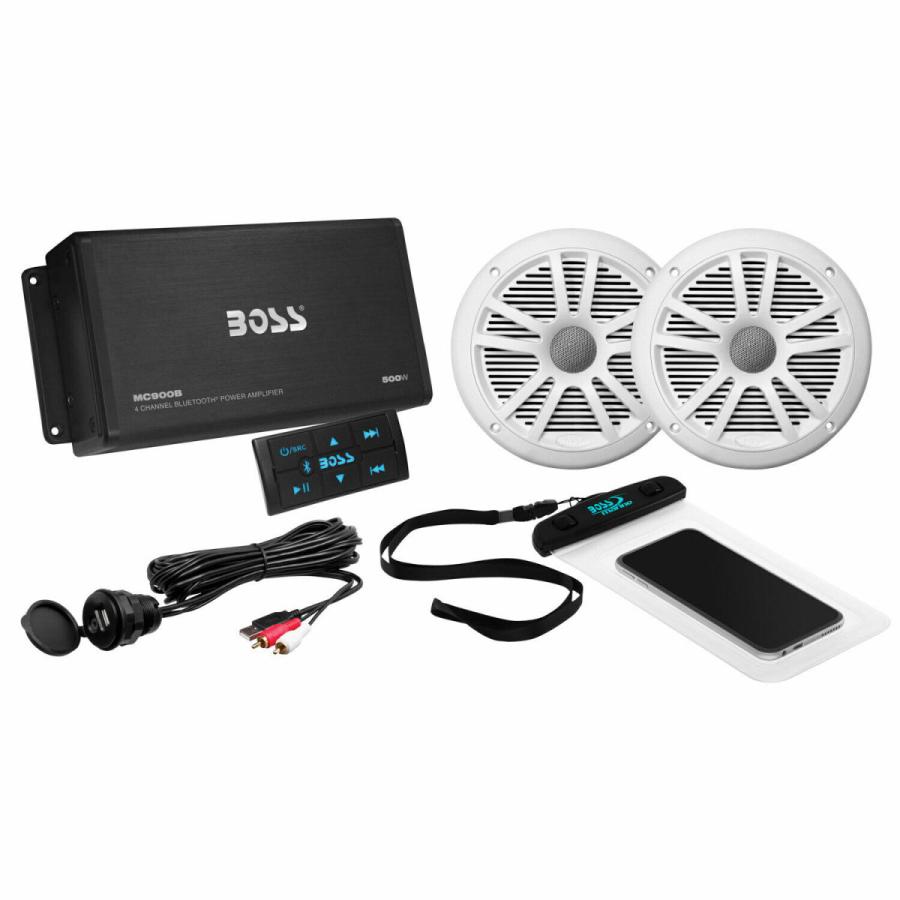 BOSS Audio ボス オーディオ 4Ch 500W Bluetooth アンプ+6.5インチ