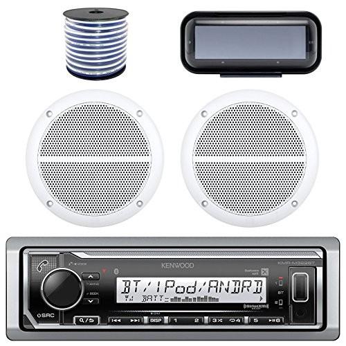 Kenwood ケンウッド マリンBluetooth Radio 偉大な In-Dash Boat Audio Receiver 6. Bundle withペア of 超ポイントアップ祭 Enrock