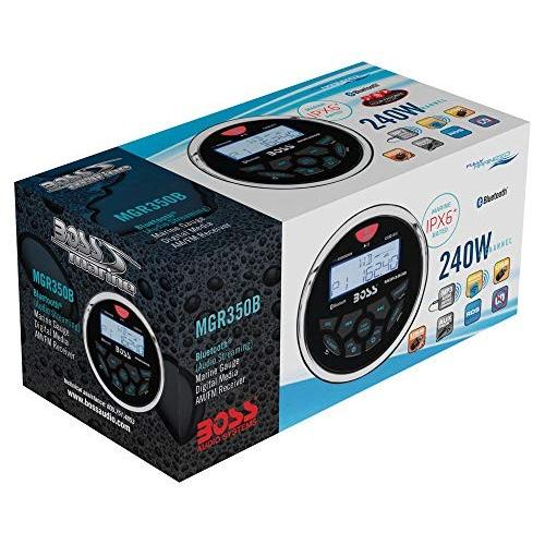 BOSS ボス MGR350B 3インチ Gauge マリンMP3/Radio Receiver Bluetooth