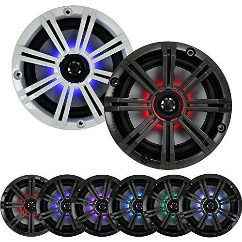 2-ペア (4-スピーカー) With Multi Color LED Lights Kicker キッカー