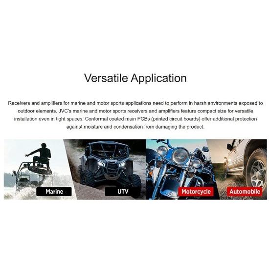 JVC KS-DR1004D 400W 4チャンネル Bridgeable アンプ for Car & Marine  