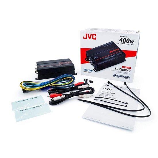 JVC KS-DR1004D 400W 4チャンネル Bridgeable アンプ for Car & Marine  