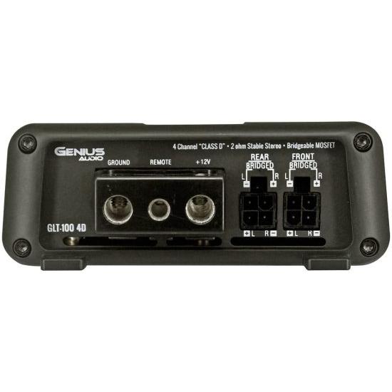 Genius Audio GLT100.4D Compact Mini カーオーディオ アンプ 1200W Max Class D 4