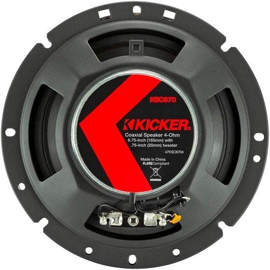 KICKER 47KSC6704 6.75 Inch KS シリーズ 2 Way コアキシャル ミッド 