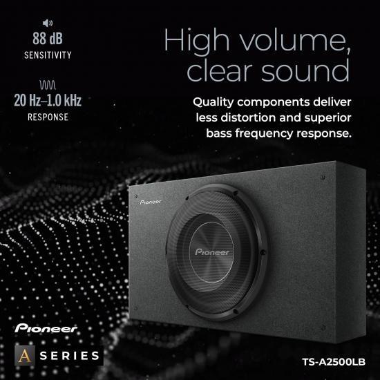 Pioneer パイオニア Aシリーズ TS-A2500LB 10インチサブウーファー ? 最大1200W、プリロードされた浅いマウント設計、狭いスペースでも深みのある低音、簡単の画像
