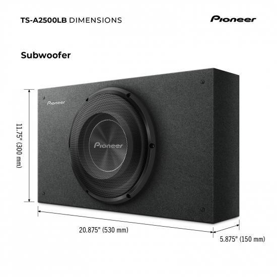 Pioneer パイオニア Aシリーズ TS-A2500LB 10インチサブウーファー ? 最大1200W、プリロードされた浅いマウント設計、狭いスペースでも深みのある低音、簡単の画像