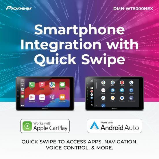 Pioneer パイオニア DMH-WT5000NEX 9インチ マルチメディア デジタルメディアレシーバー シングルDIN - Bluetooth内蔵、ワイヤレスApple CarPlay、Android Aの画像