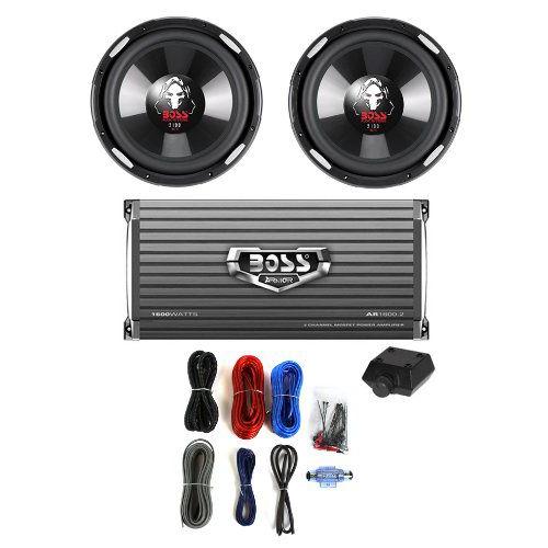 2 BOSS(ボス) P106DVC 10” 4200W Car サブウーファー Subs + 1600W 2