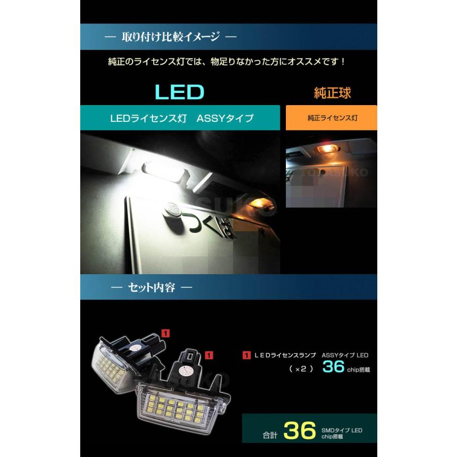 アクア クロスオーバー LED ライセンスランプ ASSY交換タイプ