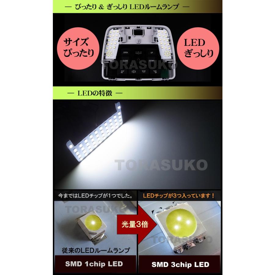 プリウス ＬＥＤ ルームランプ ぴったり設計サイズ ＰＲＩＵＳ ５０系 ムーンルーフ有り車用 【配送料０円】｜carbest｜03