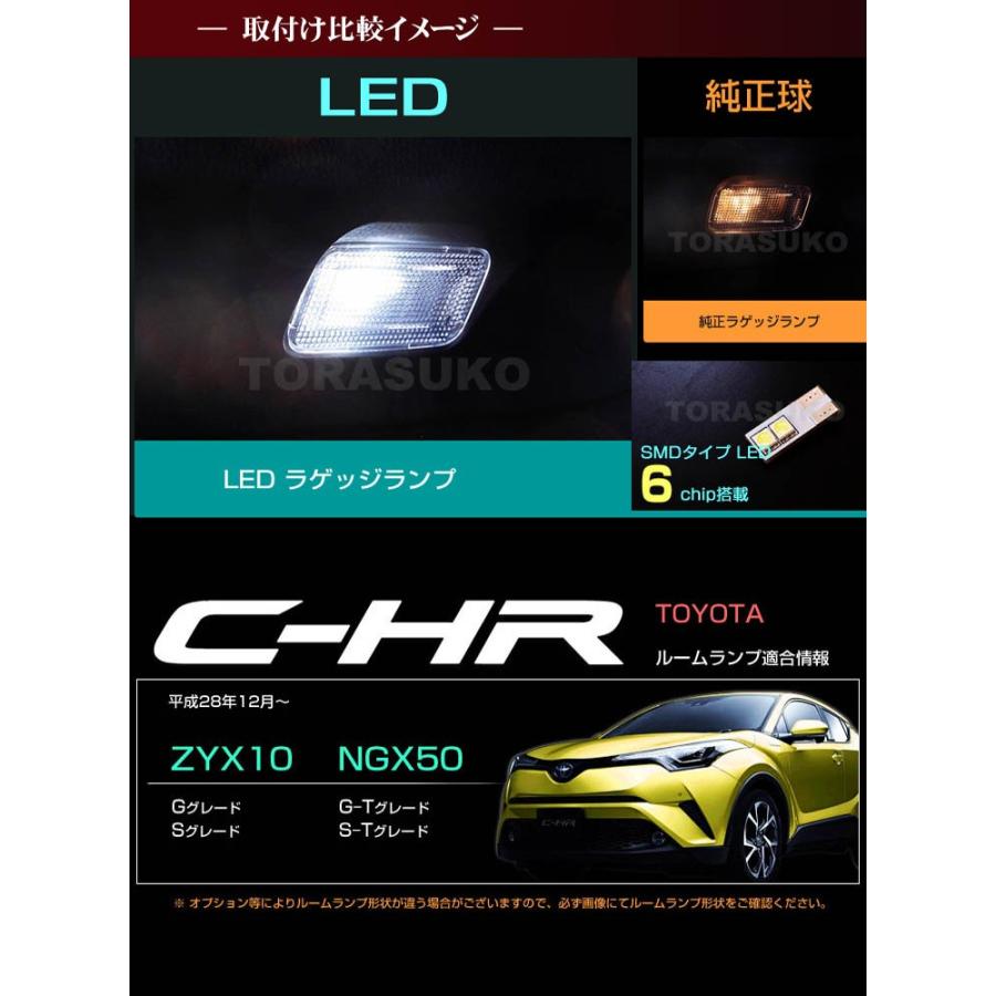 C-HR CHR LED ルームランプ ZYX NGX 10/50系 ぴったり設計サイズ