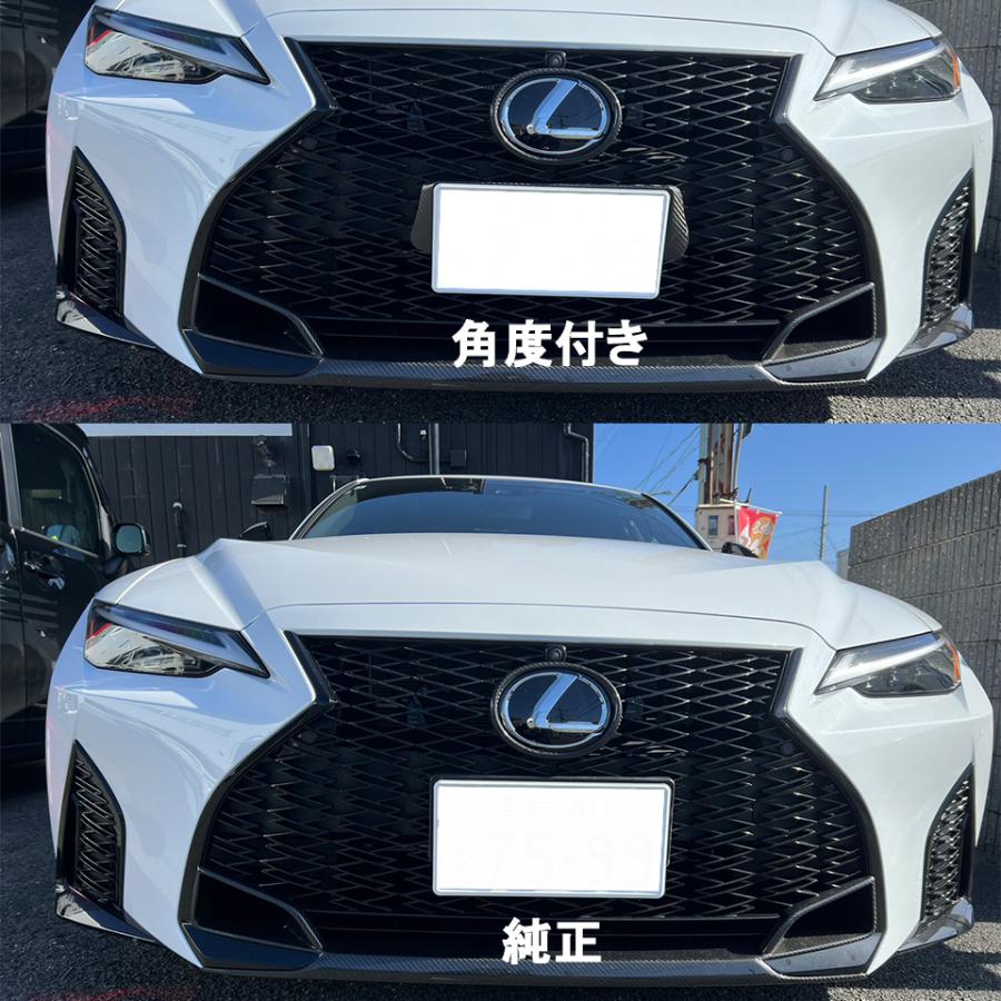 レクサス IS フロントナンバーフレーム ドライカーボン : カーボン