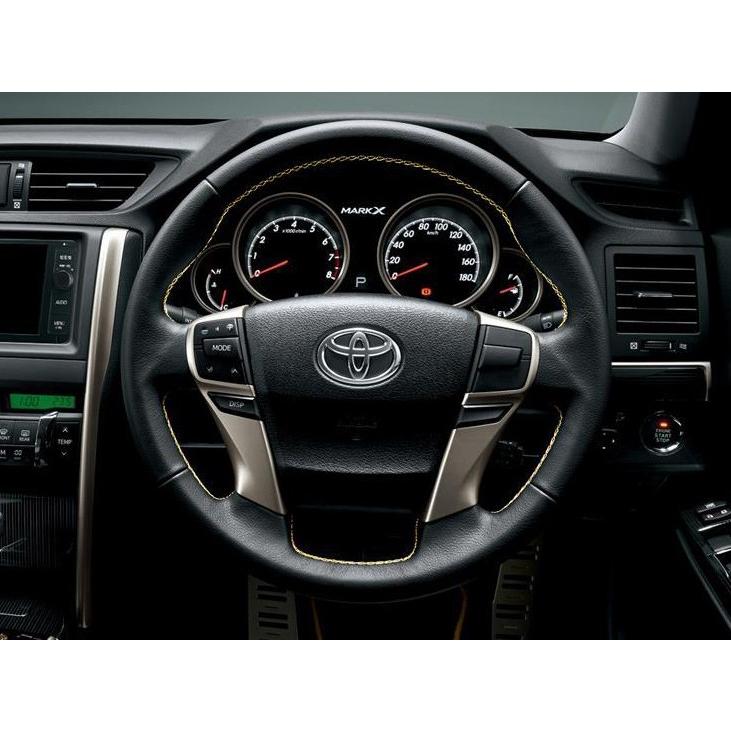 トヨタ純正/GRX130系 マークX イエローレーベル 本革巻きステアリング