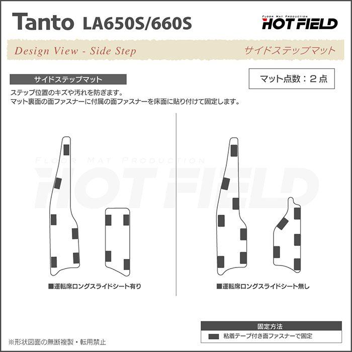 ダイハツ 新型 タント タントカスタム リア用サイドステップマット LA650S LA660S タントファンクロス 千鳥格子柄 HOTFIELD 光触媒抗菌加工 送料無料｜carboyjapan｜04