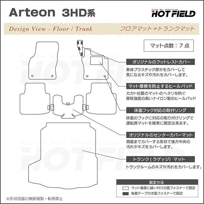 VW ARTEON アルテオン シューティングブレーク 3HD系 フロアマット+トランクマット ラゲッジマット ◆カジュアルチェック HOTFIELD 光触媒抗菌加工 送料無料｜carboyjapan｜04