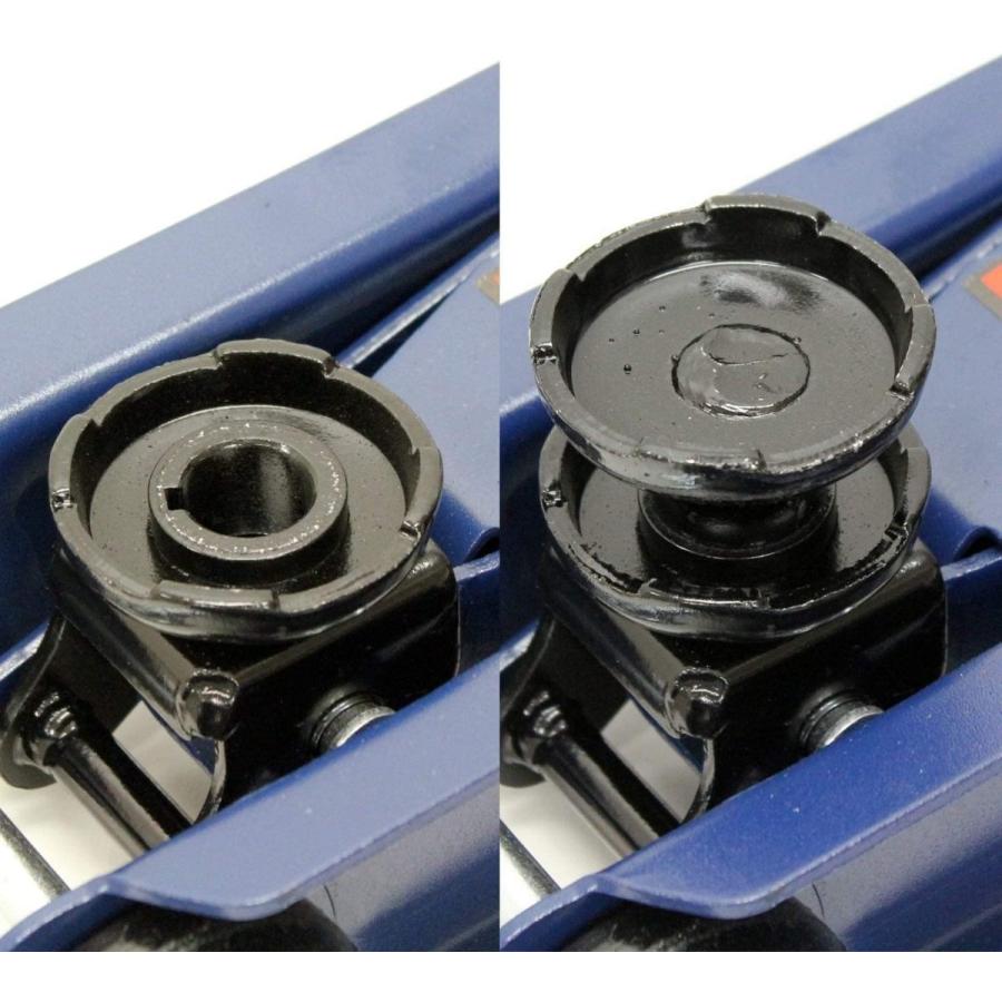 2t 油圧 フロアジャッキ ローダウン 最高値 335mm 最低値 85mm 1年保証 ジャッキタッチメント付き サドル付 30mmUP 大自工業 FA24 |  | 14