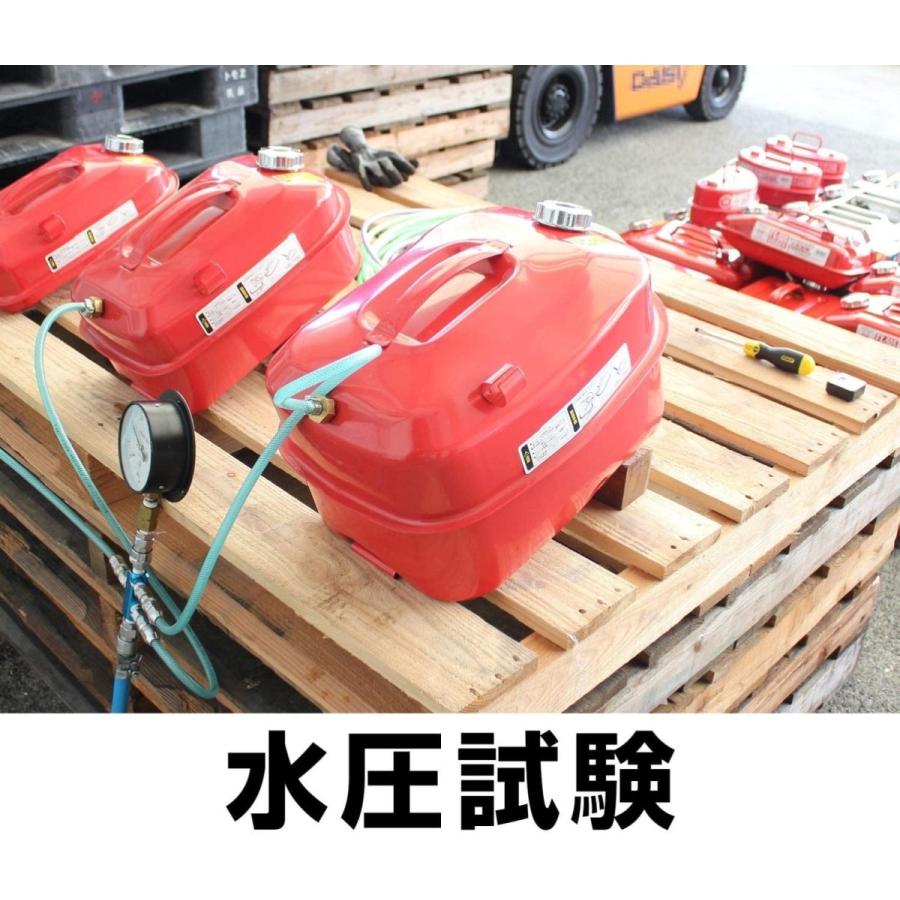 ガソリン携行缶 20L 消防法適合品 KHK 亜鉛メッキ鋼鈑 鋼鈑厚み 0.8mm