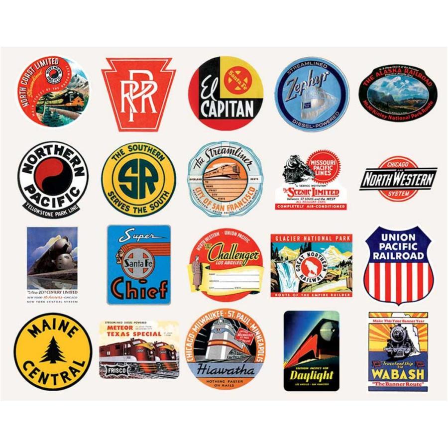 トラベルステッカー RAILROADS ACROSS AMERICA レトロ おしゃれ
