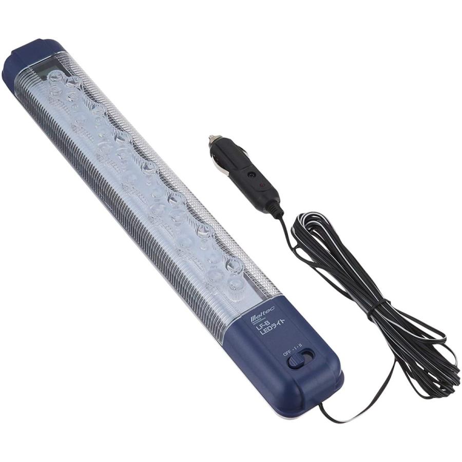 LEDライト 明るさ2段階切り替えスイッチ付 LED球6コ点灯 全灯22コ DC12V 24V共通 ロングタイプ 大自工業　LFB | 