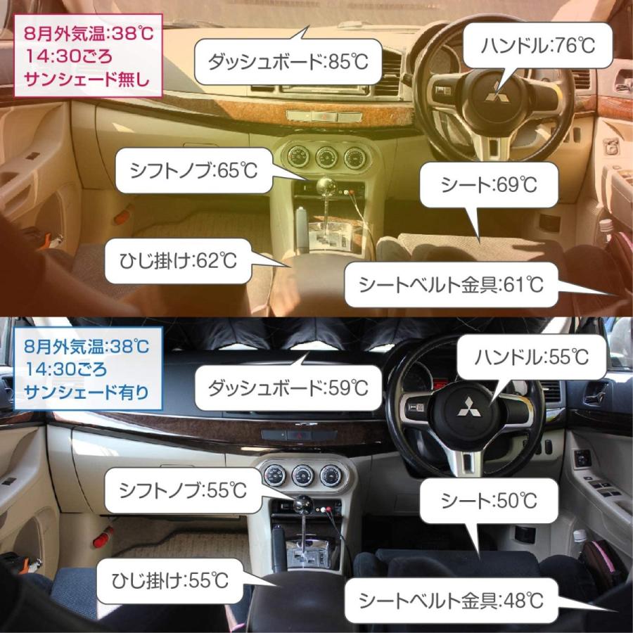 サンシェード 車 フロント 日よけ キルトシェードDX リバーシブル