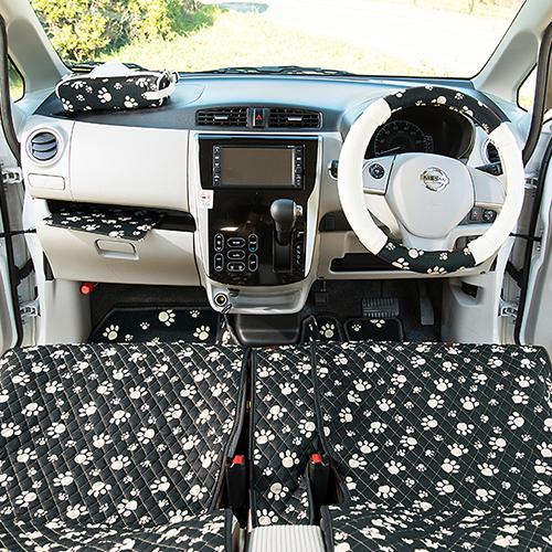 ハンドルカバー かわいい 肉球 柄 足あと ブラック 布 レザー 軽自動車 ハンドル 可愛い ネコ 猫 犬 カーキュート 通販 Yahoo ショッピング