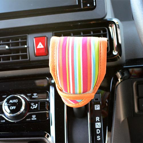 Atシフトノブカバー ダブルレインボー 軽自動車 かわいい 可愛い おしゃれ シフトカバー ギアカバー ｓサイズ ストライプ アジアン 729a Shift カーキュート 通販 Yahoo ショッピング