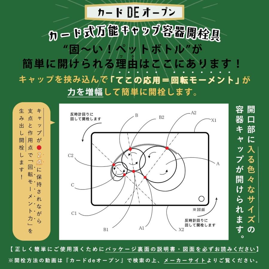 カードdeオープン ペットボトルオープナー キャップオープナー 蓋開け 栓抜き ペットボトル蓋開け　 |  | 14